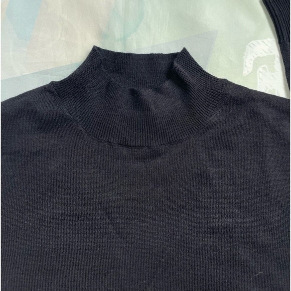 Mock neck size medium sweater black long sleeve NWOT - Picture 3 of 6